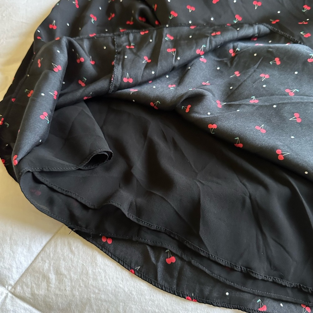 ✨ Anthropologie Louche Cherry Print Midi Dress Fits US XS 2–4 Lined | Pockets - Picture 14 of 14